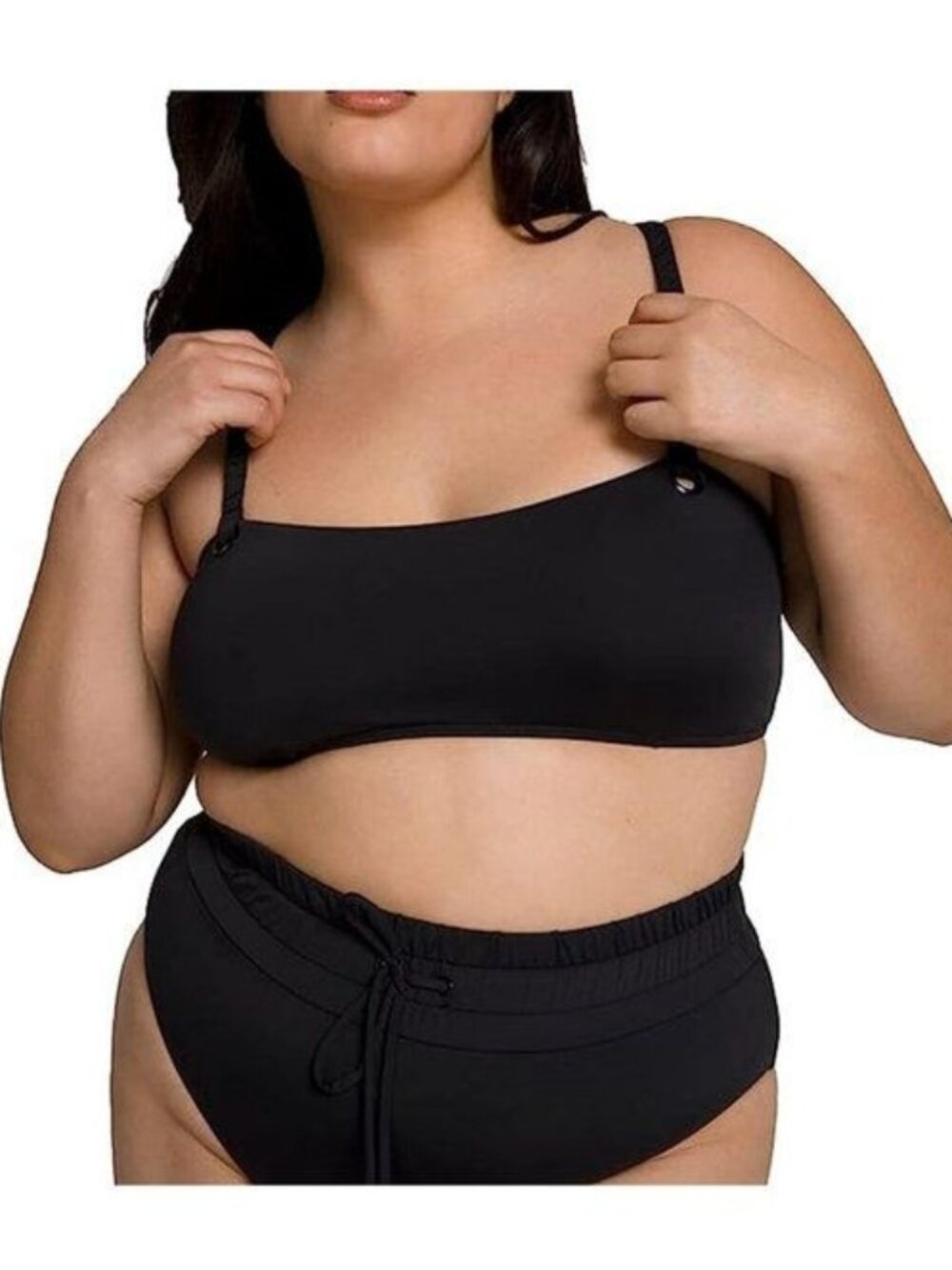 Good American Sporty Grommet Top in Black - 3XL